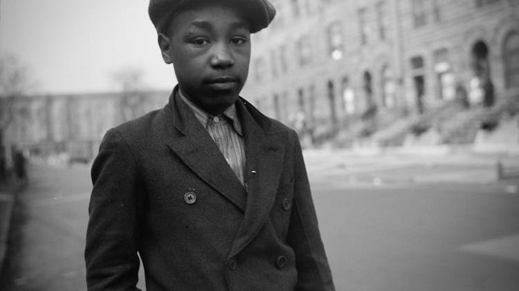 Black-and-white historical photograph from Edwin Rosskam's 1941 South Side Chicago series; exact scene details to be confirmed in production.